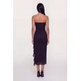 thumbnail image 3 of Women's Ruffle Trim Side Slit Lace Overlay Midi Dress, 3 of 3