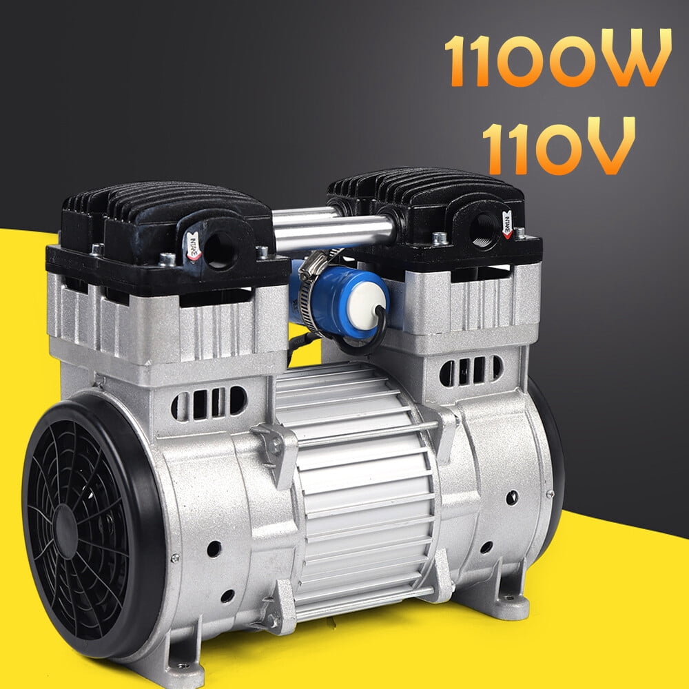 Oil-Free Silent Vacuum Piston High Flow Air Pump Small Diaphragm Mute Pump 5A 200L / Min- 2A100L/ Min 110V (110V 1100W)