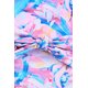 thumbnail image 4 of ABPHQTO Traje de baño de una pieza de cintura alta con cordones y estampado floral rosa para mujer, 4 of 5