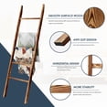 thumbnail image 3 of Blanket Ladder for The Living Room and Bedroom, 5-Tier Wall Leaning Rustic Decorative Farmhouse Blanket Rack, Quilt Rack, Ladder Shelf, Easy Assembly, Brown, 3 of 8