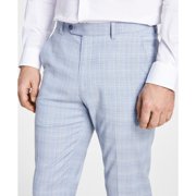 Alfani Men's Slim-Fit Stretch Solid Suit Pants Blue Plaid B4HP $135 (Regular,30,30 in)