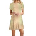 thumbnail image 1 of SMihono Robe d'Été pour Femmes 2024 Grande Taille Décontractée Imprimée Manches Courtes Col Rond en Liquidation à Moins de 10!, 1 of 4