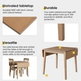 thumbnail image 3 of Foldable 5-Piece Extendable Dining Set, Farmhouse Style, Drop Leaf Table + 4 Upholstered Chairs, Small Space, Natural, 3 of 9