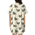 thumbnail image 3 of Lsque Funny Chicken Women's Short-Sleeved Pajama Set - 2 Piece Soft and Lightweight Sleepwear Set-X-Large, 3 of 9