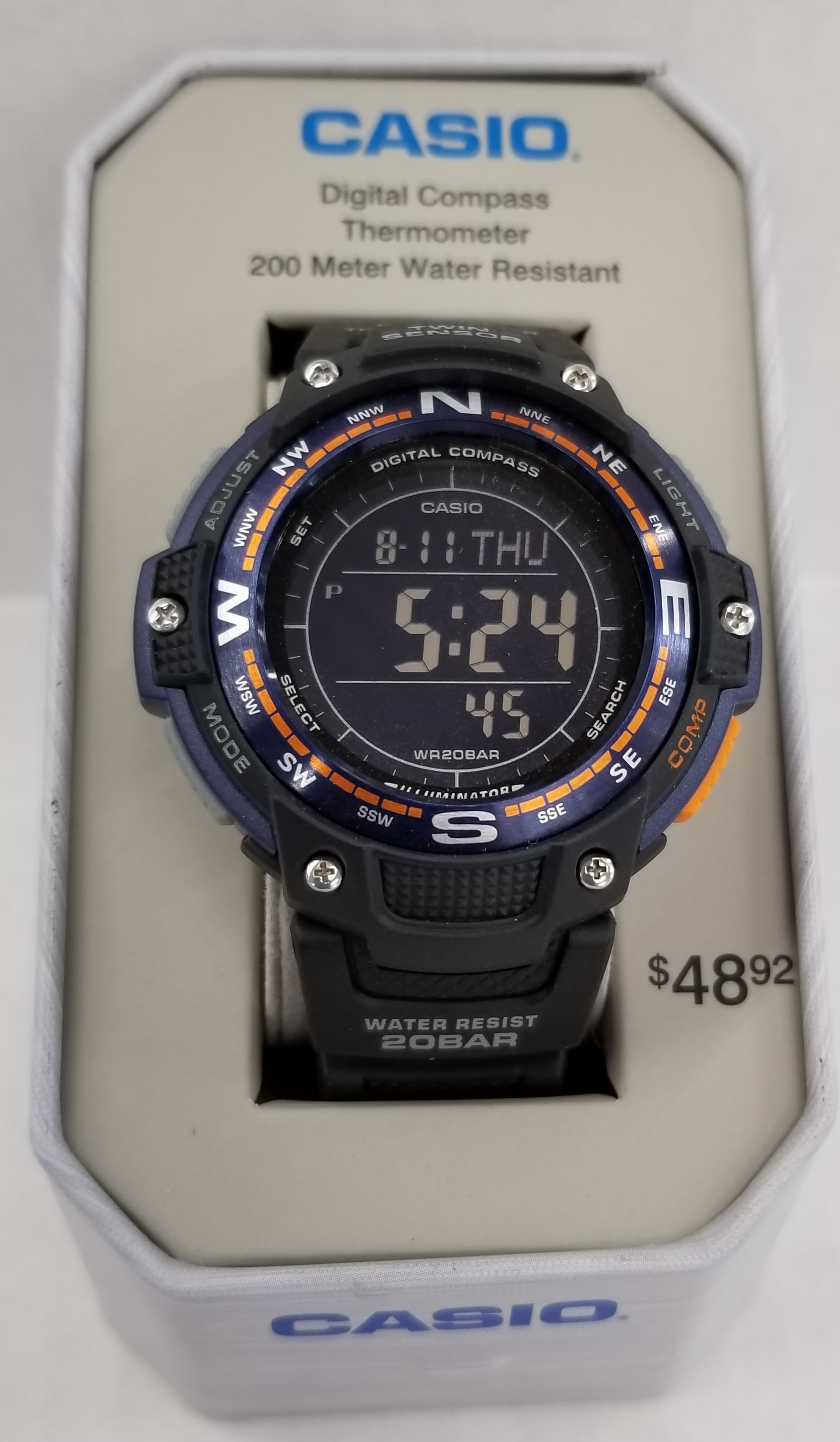 casio thermo compass watch