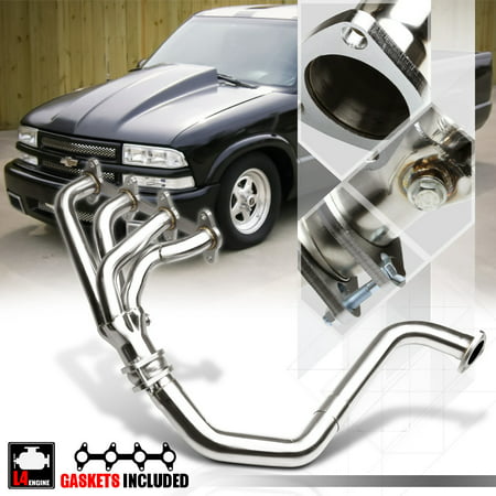 Stainless Steel Exhaust Header Manifold for 94-04 S10/Sonoma Pickup 2.2 134 4Cyl 95 96 97 98 99 00 01 02 (Best Choke For 00 Buckshot)