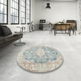 thumbnail image 4 of Ahgly Company Machine Washable Indoor Rectangle Traditional Gunmetal Gray Area Rugs, 8' x 10', 4 of 7