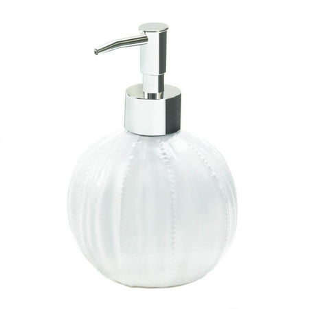 Hand Soap Dispenser Bottle Pure Round Kitchen Ceramic White Hand Soap Dispenser Bottle Pure Round Kitchen Ceramic White Pump