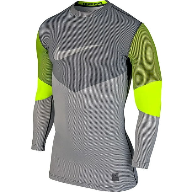 Nike Nike Pro Hyperwarm Fitted Volt Yellow Long Sleeve Shirt Size XL