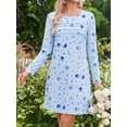 thumbnail image 4 of KISSGAL 2 Pack Nightgowns for Women Long Sleeve Nightshirts Soft Crew Neck Pajamas Dress Sleepwear ,S-XXXL, 4 of 7