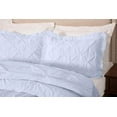 thumbnail image 3 of Chezmoi Collection Aria 3-Piece Pintuck Ruffle Skirt Bedspread Set, Soft Lightweight French Country Chic Farmhouse Pinch Pleat Crinkled Texture Microfiber Bedding, Queen, White, 3 of 8