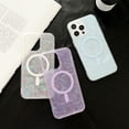 thumbnail image 5 of Designed for iPhone 14 Magnetic Case Compatible with MagSafe for Women Girls Slim Lightweight Sparkle Glitter Shell Pattern Shockproof Protective Phone Case for iPhone 14, Gray, 5 of 11