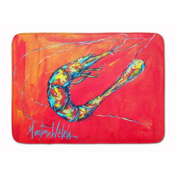 Carolines Treasures MW1097RUG Shrimp Seafood Three Machine Washable Memory Foam Mat 19 X 27" multicolor