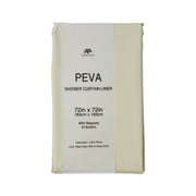 Soft Non-Toxic PEVA Shower Curtain Liner with Magnets and Metal Grommets: Eco-Friendly, Mildew Resistant, No PVC Chemical, Biodegradable. For Bathroom Showers and Bathtubs (Beige)