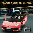 thumbnail image 3 of Garvee Ride on Car for Kids 12V Licensed Lamborghini Electric Toys Vehicles with Remote Control Battery Powered Sports Car, 2 Speeds, Sound System, LED Headlights and Hydraulic Doors (Red), 3 of 9