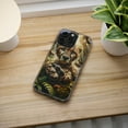 thumbnail image 5 of DistinctInk Hybrid (Acrylic / TPU) Clear Slim Fit Case for Apple iPhone 15 PLUS (6.7" Screen) - "Whimsical Cheetah: An Enchanting Encounter in the Forest", 5 of 8