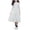White, variant on Zpanxa Summer Dresses for Girls College Style Solid Color Puff Sleeve Square Neck Mid Long Polyester Dress White 5-6 Years