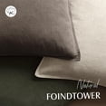thumbnail image 4 of Juego de fundas de almohada Foindtower Linen, 45 x 45 cm, color café claro, x2, 4 of 7