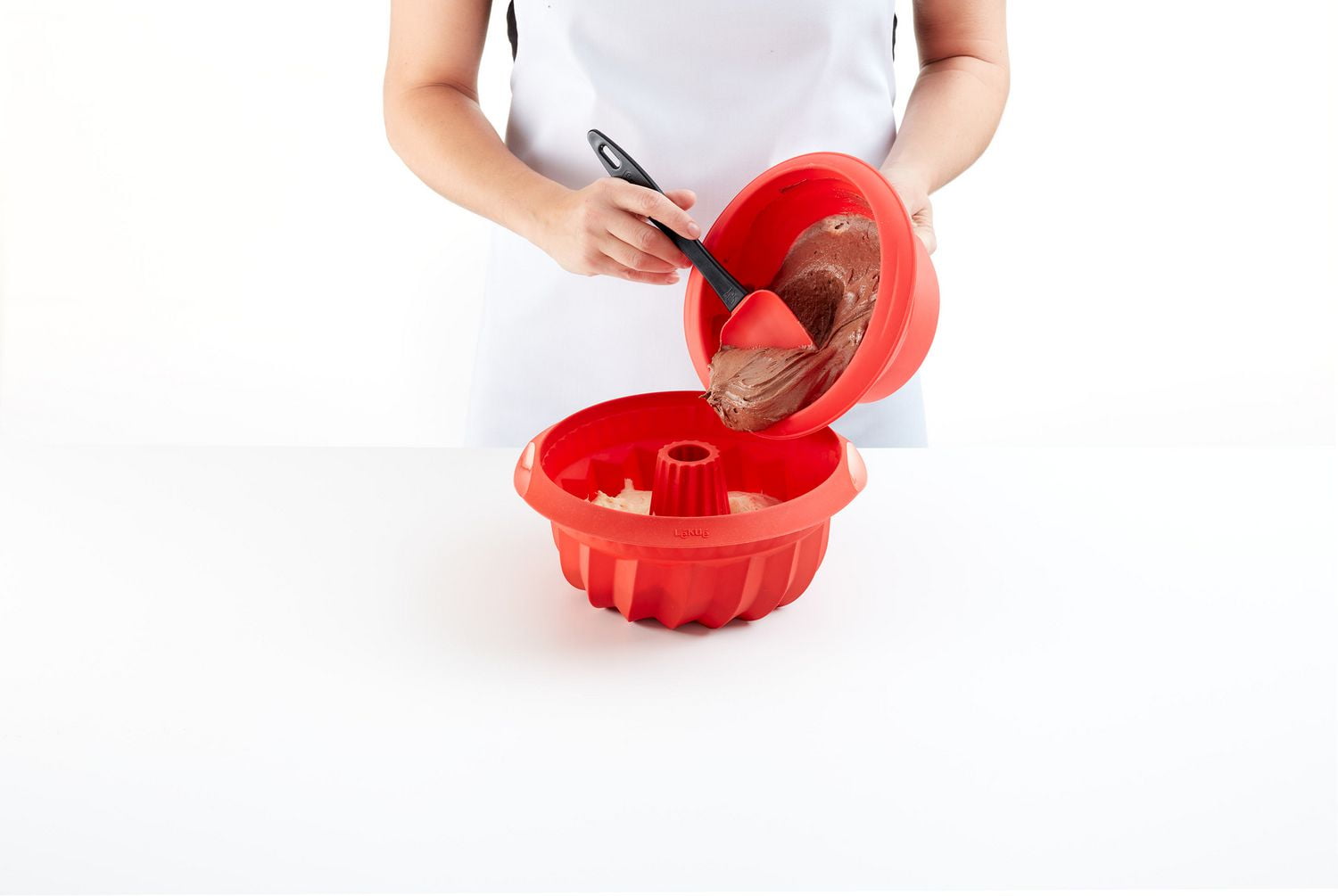 Lekue Mini Savarin Baking Mould 15cm Set of 2, Red