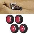 thumbnail image 3 of Rubber Tires, RC Car Wheels Environmentally Friendly Universal Strong Cushioning Weighted Flexible Control  for 1/8 Remote Control Car Black,Red,White, 3 of 7
