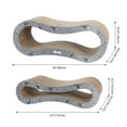thumbnail image 4 of THE LICKER STORE Suvi 26" Modern Cardboard Infinity 2-in-1 Lounge Bed Cat Scratcher with Catnip, Winter Sparrow, CSR1014E, 4 of 7