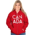 thumbnail image 4 of Canada Maple Leaf Flag Patriotic Zip Up Hoodie Men's Women's Brisco Brands S, 4 of 6