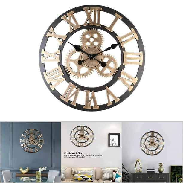 3d Rendering Of Vintage Wooden Ship Steering Wheel Wall Clock On A