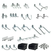 Triton Products® 26-Piece Steel Pegboard Hook & Plastic Bin Kit, 24 Hooks & 2 Bins