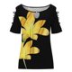 thumbnail image 4 of Blusa de camiseta informal con estampado de manga corta y cuello redondo de verano para mujer a la moda Fridja  hjk2077, 4 of 5