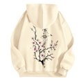 thumbnail image 7 of YAYUBA Women's Graphic Hoodies Japanese Hoodie Top Oversized Long Sleeve Anime Pullovers Sweatshirts, XL, Beige, 7 of 7