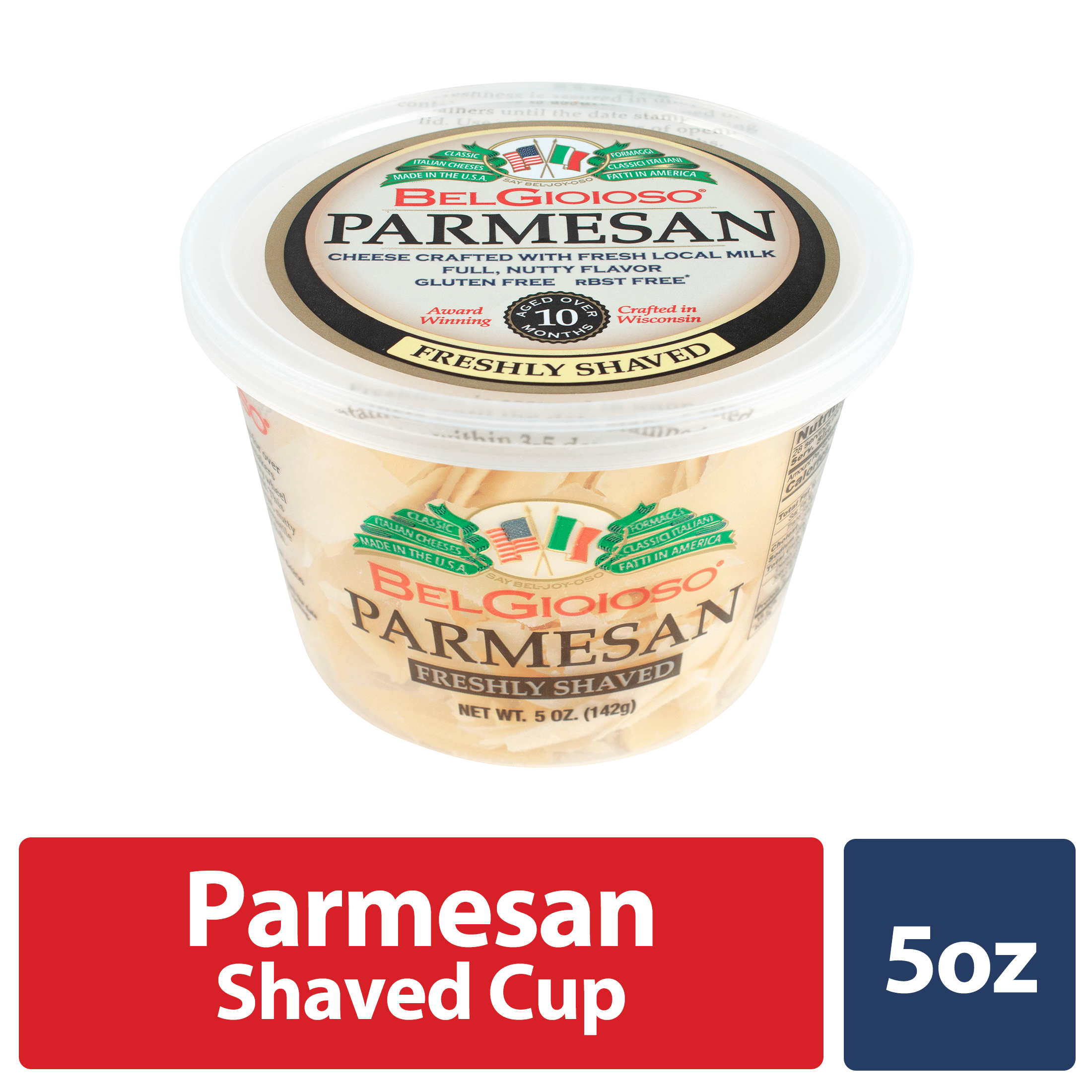 Bel Gioioso Freshly Shaved Parmesan Cheese, 5 oz Cup