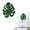 Large Monstera Leaf with Stem, variant on Vivcore Mini Artificial Monstera Leaves Fake Plant Room Decor Small Tropical Greenery for DIY Crafts Bathroom Wall Decor
