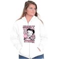 thumbnail image 3 of Kanji Betty Boop Sweet But Strong Zip Hoodie Sweatshirt Women Brisco Brands S, 3 of 5
