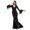 Black, variant on Halloween Costumes For Women Gothic Black Red Dress Soft Cotton Hemp Halloween Dark Cosplay Costume Black S