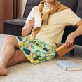 thumbnail image 5 of Naloa Avocado Men's Short Pajama Pants, Pj Shorts, Lounge Comfort Shorts-Medium, 5 of 6