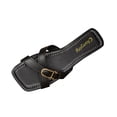 thumbnail image 3 of Women's Buckle Decor Cross Strap Flat Slides Wide Width Square Open Toe Summer Casual Sandals Soft Faux Leather Comfort Non Slip Outdoor Daily Slippers, 3 of 10