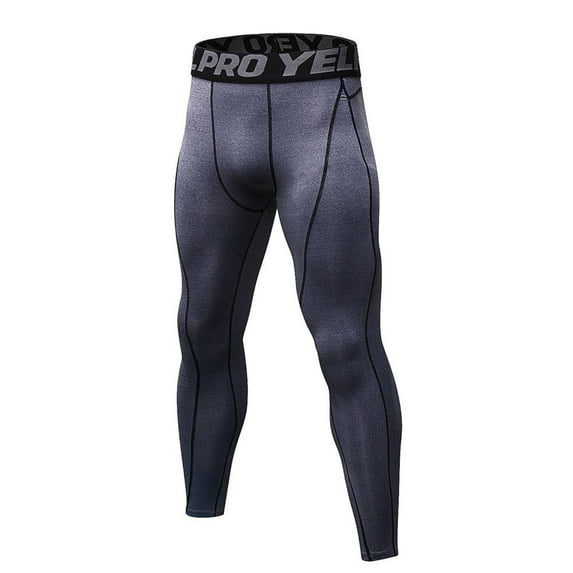 Men's Athletic Compression Pants Baselayer Quick Dry Sports Tights Leggings Gray