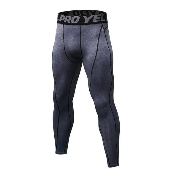 Men's Athletic Compression Pants Baselayer Quick Dry Sports Tights Leggings Gray