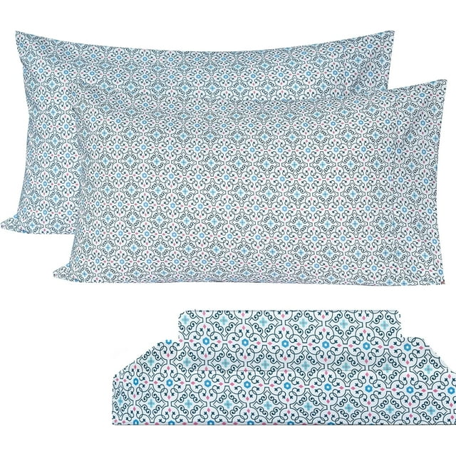 King Size Bed Sheets Set PC Soft Cooling Thread Count Microfiber Printed Sheet Deep Pocket Breathes Better Machine Washable Tropical Palm Tree Fronds Patterned Double