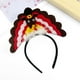 thumbnail image 3 of Diadema de pavo Hugo accesorios para el cabello decoraciones de Halloween marrón, 3 of 7
