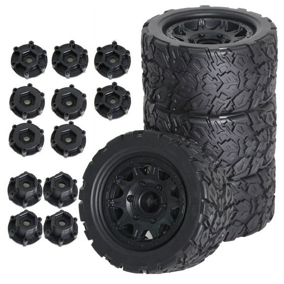 4Pcs 110Mm 1/10 -Stunt Truck Tire 12Mm and 14Mm Hex for / ARRMA /KRATON/Outcast/ A