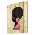 thumbnail image 2 of Designart 'Ethnic Geometric Silhouette of African American I' Modern Print on Natural Pine Wood, 2 of 5