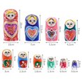 thumbnail image 4 of 10x Cartoon Matryoshka Dolls Wooden Nesting Doll Tradicional Dolls Russian Nesting Doll para Collectible Home Halloween Birthday Yotijar muñecas de anidación, 4 of 9