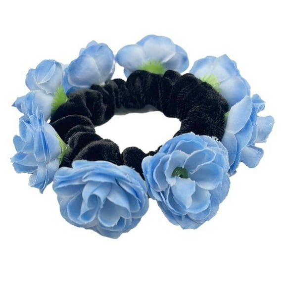 KCAHPAN Large Flower Scrunchies for Women Elastic Hair Scrunchy Bobbles Ponytail Holder