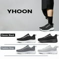 thumbnail image 3 of YHOON Men's Walking Shoes Slip on Comfortable Lightweight Running Shoes Workout Training Sneakers Black Size 7.5, 3 of 9