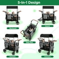 thumbnail image 6 of Vomeast Upgrade Wagon Stroller for 2 Kids, 2-Seater Outdoor Baby Stroller Wagon with Canopy, 5-Point Harness, Adjustable Handle(Grey), 6 of 12