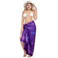 thumbnail image 2 of HAPPY BAY Women's Beach Bikini Wraps Sarong Cover up Wrap Swimsuit Swimwear Skirt Bathing Suit Cover Ups for Womens One Size Palm Tree, Purple, 2 of 4