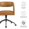 thumbnail image 3 of Modway Vegan Leather Office Chair, Tan, 3 of 10