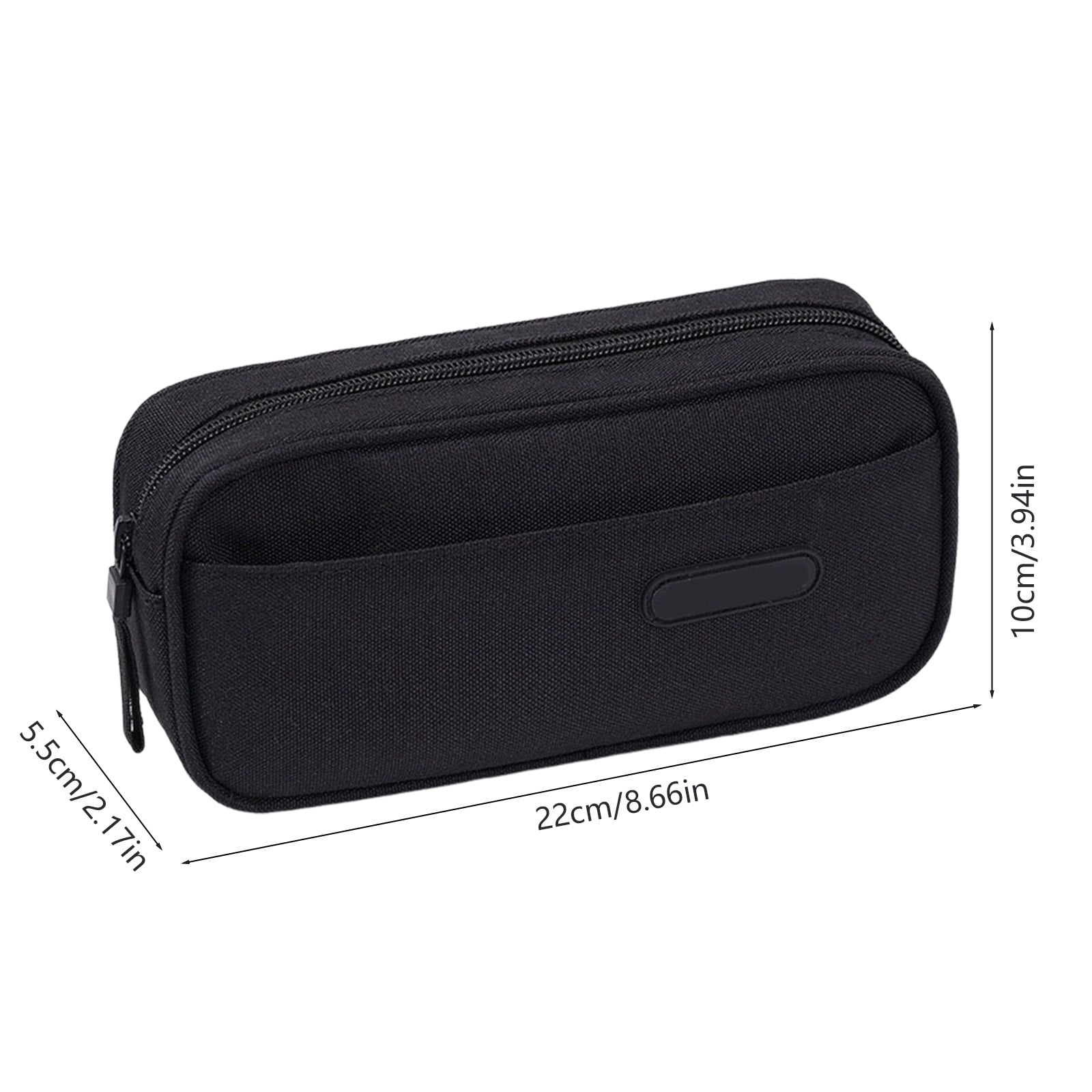RBCKVXZ Cute Corduroy Pencil Case, Stationery Storage and Organizer, Pen Pouch, Large Pencil Bag with Zipper, Office Supplies (Black)