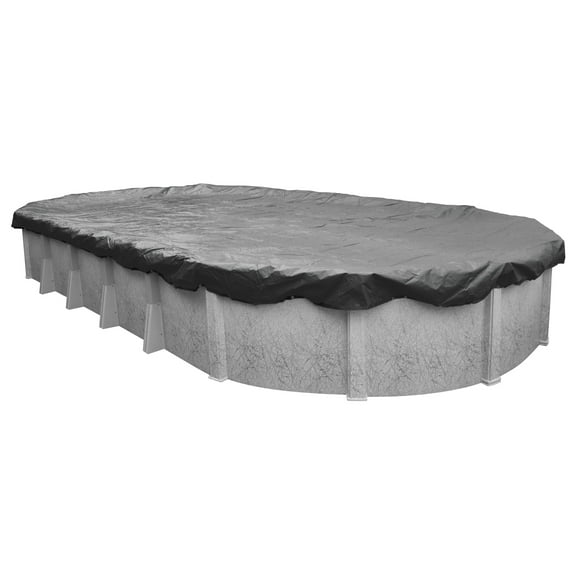 Pool Mate 20 Year Premium Charcoal Oval Winter Pool Cover, 16 x 25 ft. Pool